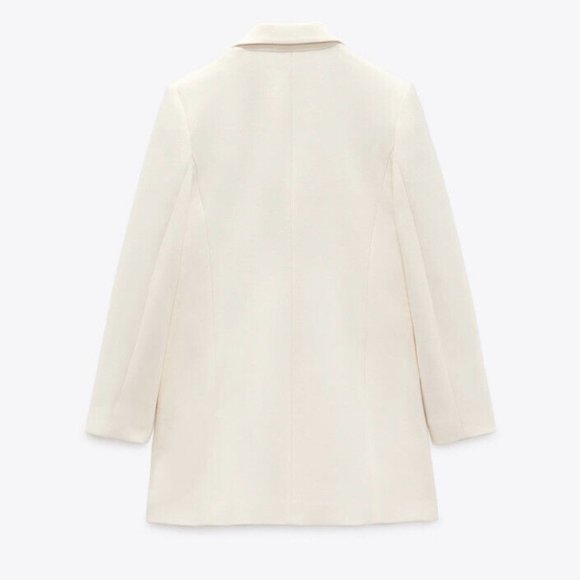 ZARA DOUBLE BREASTED LONG BLAZER COAT JACKET & TROUSERS - Picture 12 of 14